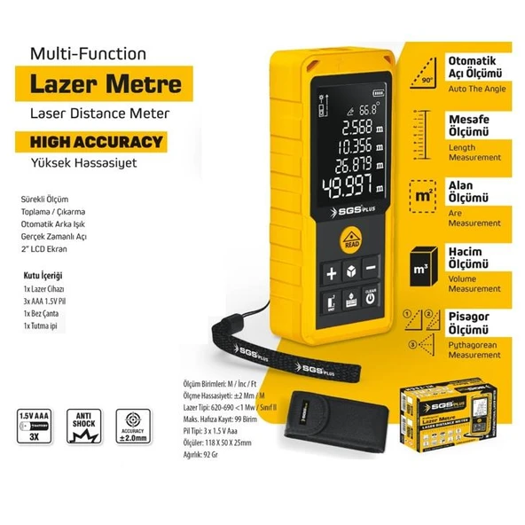 SGS 5426 LAZER METRE 100 MT - 2