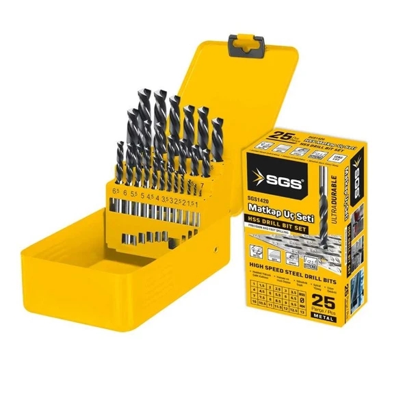 SGS 1420 25 PARÇA HSS MATKAP UCU SETİ ürün görseli