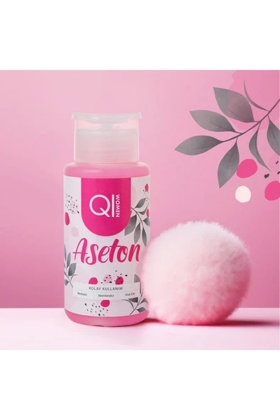 Qiwomen Besleyici Oje Çıkarıcı Pompalı Aseton 200ml