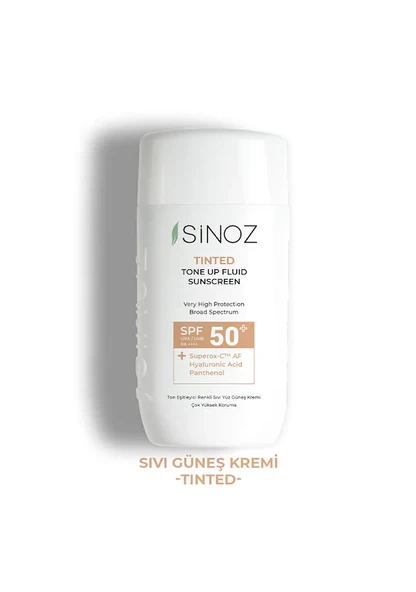 Sinoz Tinted Ton Eşitleyici Sıvı Yüz Güneş Kremi SPF50+ 50 MLSinoz Tinted Ton Eşitleyici Sıvı Yüz Güneş Kremi SPF50+ 50 ML