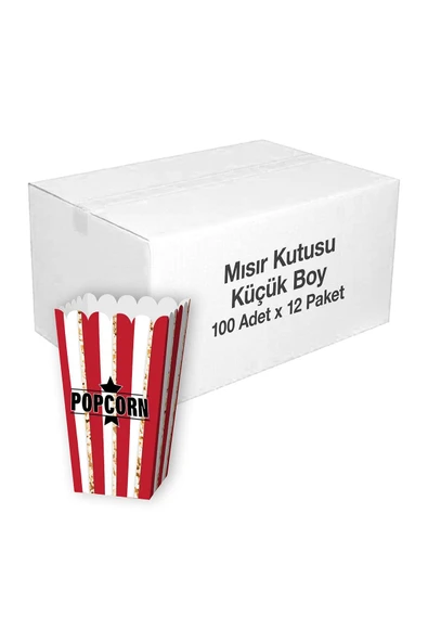 Alsepeteavm  Patlamış Mısır Kutusu Küçük 100lü X 12 Paket (koli)