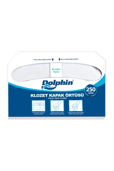Alsepeteavm  Dolphin Kağıt Klozet Kapak Örtüsü 250li