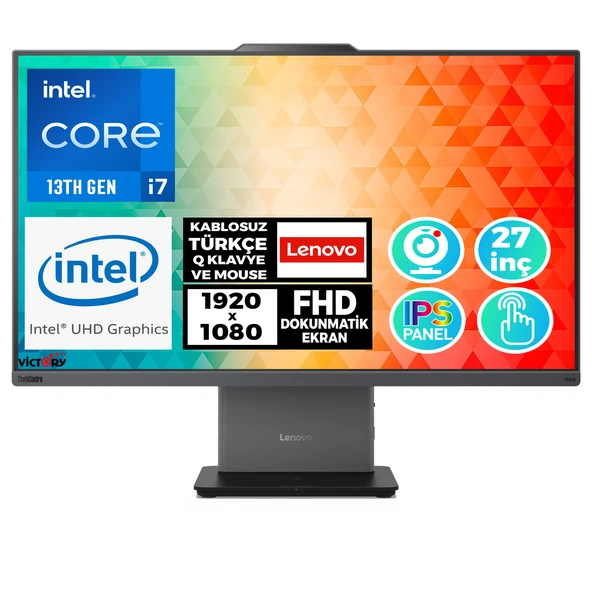 Lenovo ThinkCentre Neo 50a i7-13620H 64GB 4TB SSD 27" FHD Fdos Dokunmatik All In One 12SA0003TR 007