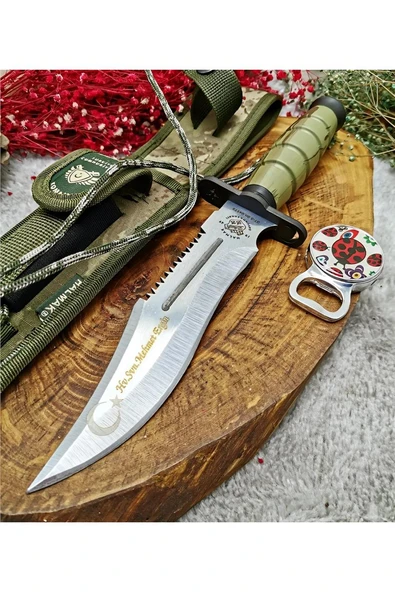 Alsepeteavm 33 cm halmak marka kılıfoı komando kasaturasi seti yanında açacaklı çakmak ile birlikte