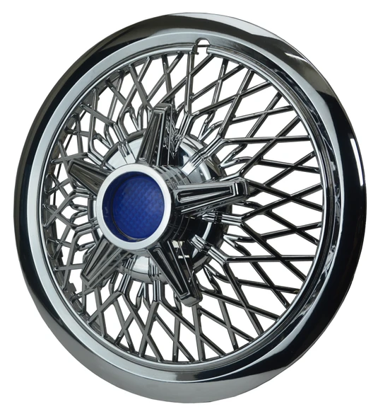 Jant Kapağı Kırılmaz Telli Yıldız Fırfırlı Mavi 15" ABS Krom Paslanmaz 4'lü (TAKIM OLARAK) - Resim 3