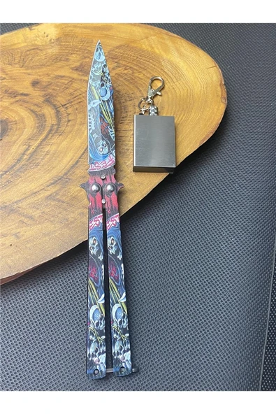 Alsepeteavm 21 cm Desenli Kelebek + Zippo Kibrit Çakmak Seti