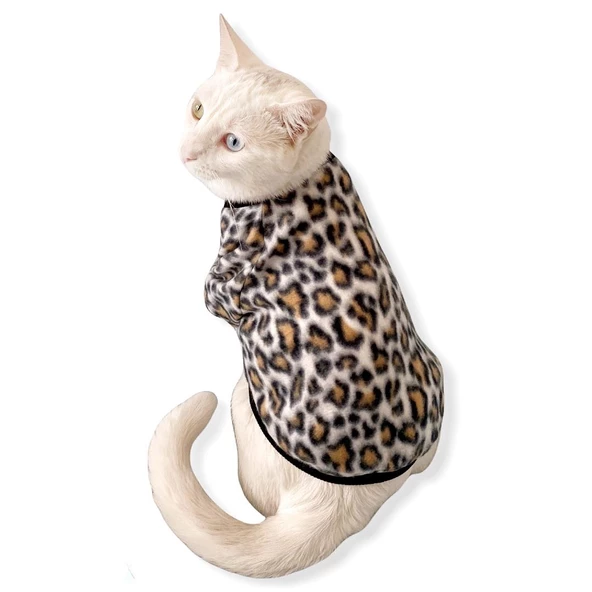 Leopar Softie Kedi Süeteri Kedi Kıyafeti - 2