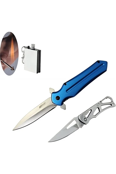 Alsepeteavm Mtech Serisi 4-22-4 21 cm Mavi Çakı Seti SLN163