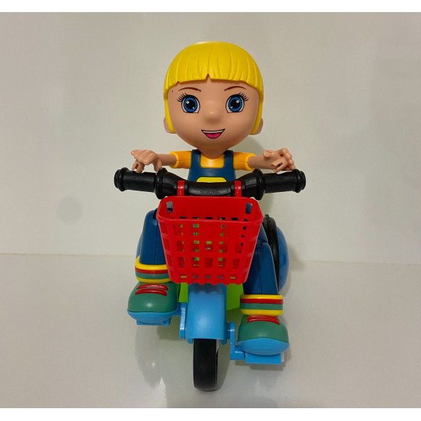 Stunt Bıcycle Sesli Ve Işıklı Bisikletli Bebek Oyuncak -YJ-3024 - 2