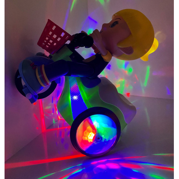 Stunt Bıcycle Sesli Ve Işıklı Bisikletli Bebek Oyuncak -YJ-3024 - 8
