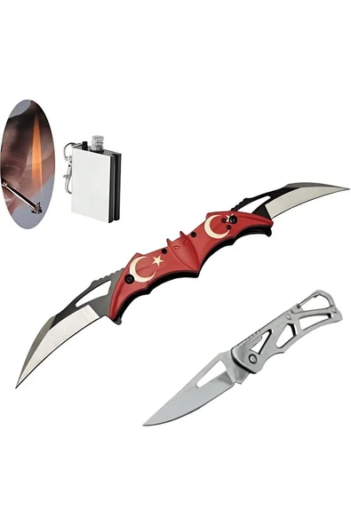 Alsepeteavm Mtech Serisi Y-14 31 cm Metal Çiftli Tc Çakı Seti SLN193