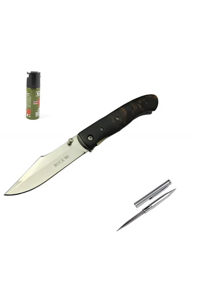 Alsepeteavm Kişiye Özel Buck Çakı Kahve BK-002-23 CM