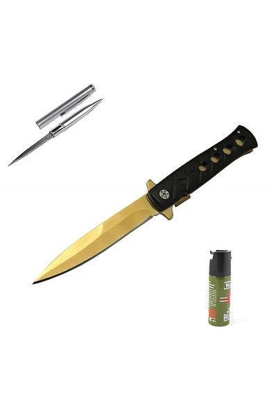 Alsepeteavm Kişiye Özel Wenom Çakı Gold K033- 23 CM