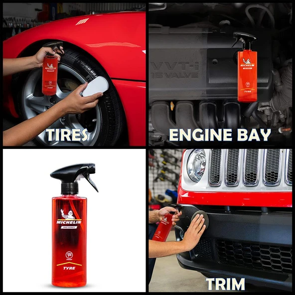 Michelin MC33573 500ml PRO Serisi Lastik ve Trim Parlatıcı, Koruyucu ve Yenileyici Sprey - 10