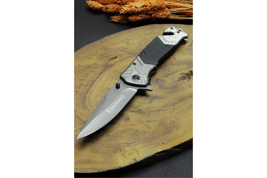 Alsepeteavm 21 cm Browning Damas İşlemeli Kurtarma Çakısı