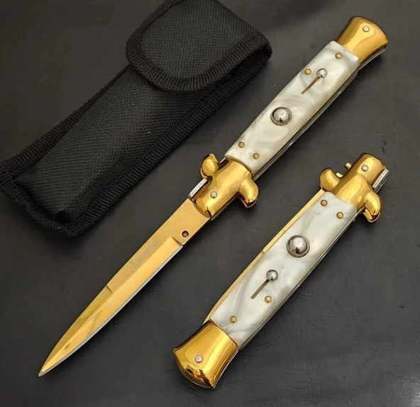 Alsepeteavm Benchmade Tanto Gold Kelebek Çakı