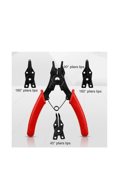 4 ın 1 Segman Takımı Sekman Pense Seti 4 Parça Farklı Model Sekman Seti Circlip pense seti - 4