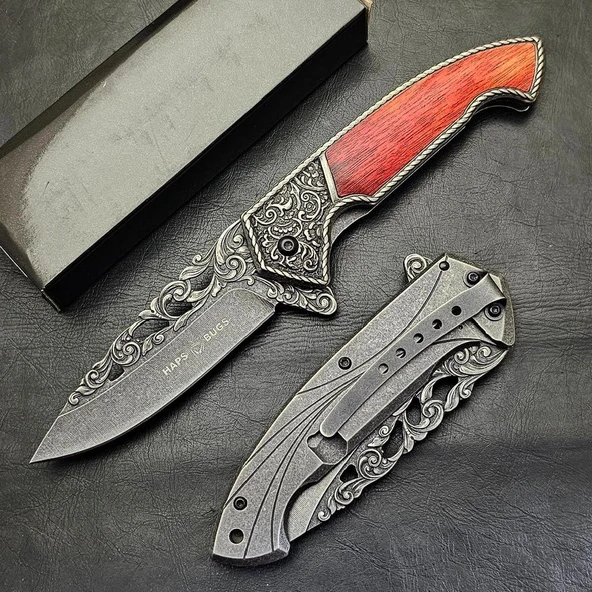 Alsepeteavm Browning Gökkuşağı Ayı Desenli Kamp Çakısı