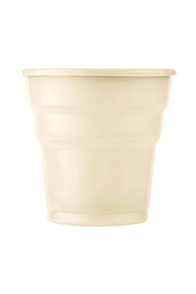 Alsepeteavm  Roll-up Plastik Meşrubat Bardağı Krem 180cc-7oz 25li