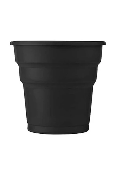 Alsepeteavm  Roll-up Plastik Meşrubat Bardağı Siyah 180cc-7oz 25li