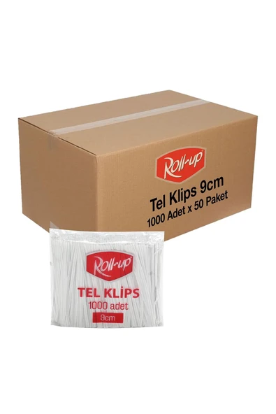 Alsepeteavm  Roll-up Tel Klips 9cm 1000li X 50 Paket Koli