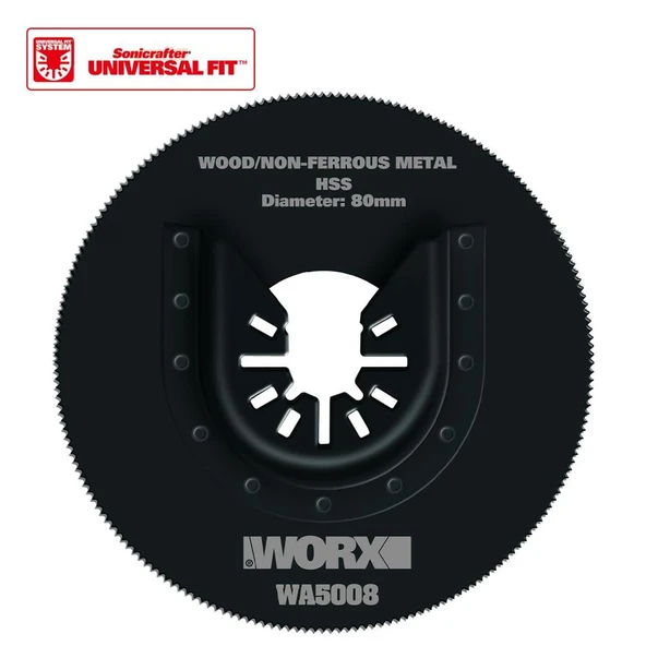 WORX WA5008 Çok Amaçlı Raspalama Makinası İçin 80mm 360˚ Metal, Ahşap, Fiberglas, PVC Universal Kesme Bıçağı - 3