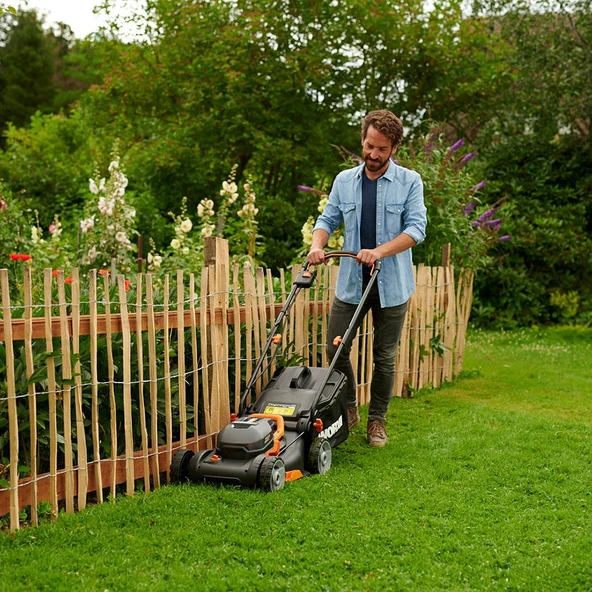 WORX WG743E 40Volt 4.0Ah. Li-ion 40cm Profesyonel Şarjlı Çim Biçme - Resim 3