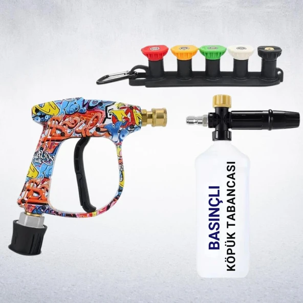 Coofbe Karcher K Serisi İle Uyumlu 5 Nozzle Set Basınçlı Araç Yıkama Tabancası Seti Basınçlı Yıkama Makinesi Bear