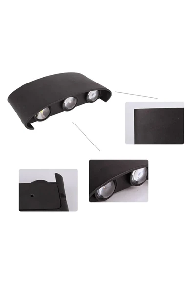 Cata Ct-8011 Çift Yönlü Ledli Aplik Dekoratif Led Aplik İç Dış Mekan Bahçe Teras Balkon Duvar Aplik Günışığı 3200K - 5