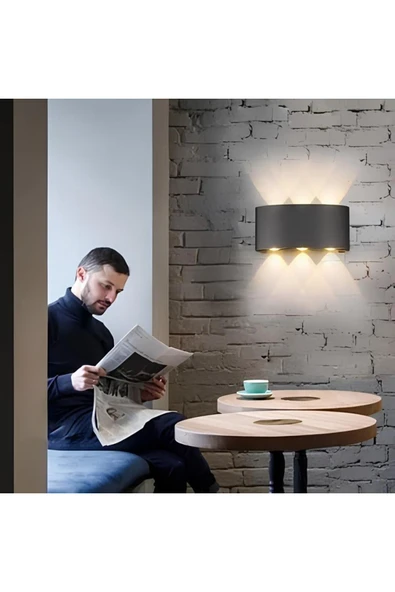 Cata Ct-8011 Çift Yönlü Ledli Aplik Dekoratif Led Aplik İç Dış Mekan Bahçe Teras Balkon Duvar Aplik Günışığı 3200K - 2