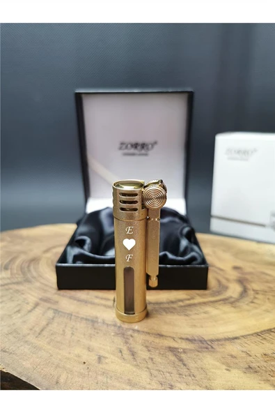 Alsepeteavm Kişiye Özel Gold Renk Benzinli Pirinç Gövde Çakmak ZR0096032