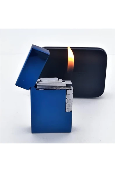 Alsepeteavm Kişiye Özel BLUE GAZLI TAŞLI METAL ÇAKMAK