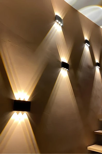 Cata Ct-8011 Çift Yönlü Ledli Aplik Dekoratif Led Aplik İç Dış Mekan Bahçe Teras Balkon Duvar Aplik Günışığı 3200K - 4