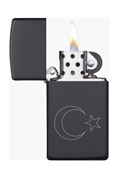 Alsepeteavm Ay Yıldız Desenli Benzinli Zippo Çakmak SCKMAK455188888