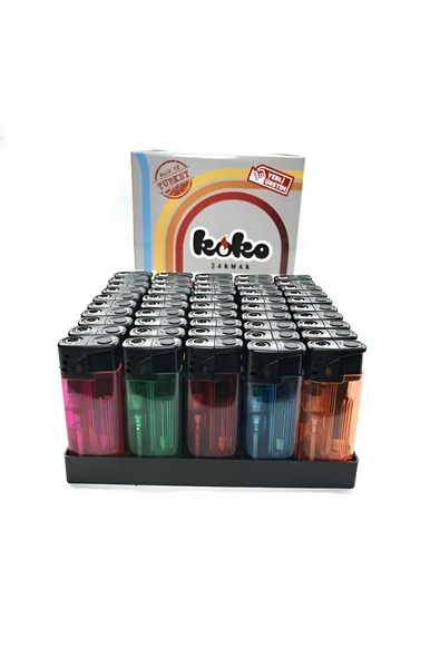Alsepeteavm KOKO TURBO ŞEFFAF ÇAKMAK 50 ADET