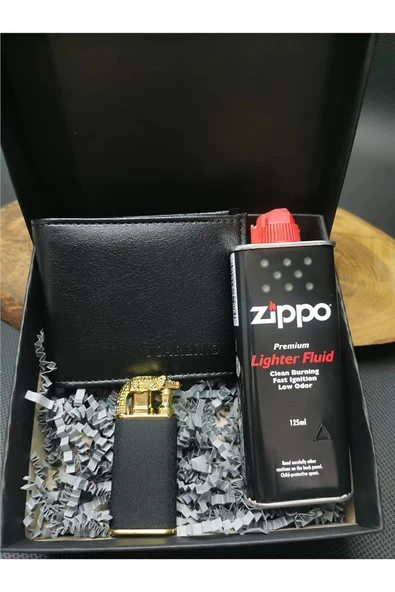 Alsepeteavm İsme Özel Ejderha Çakmak,Zippo Benzini ve Cüzdan Seti