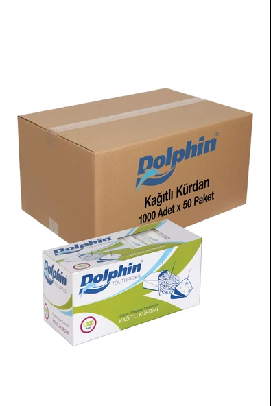 Alsepeteavm  Dolphin Kağıtlı Kürdan 1000 Adet X 50 Paket Koli