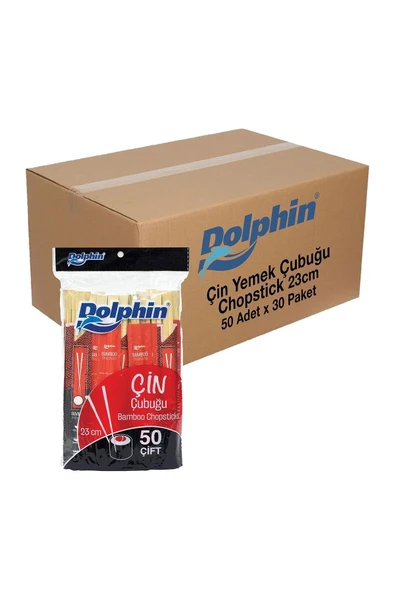 Alsepeteavm  Dolphin Çin Yemek Çubuğu-chopsticks 23cm 50 Çift X 30 Paket (koli)