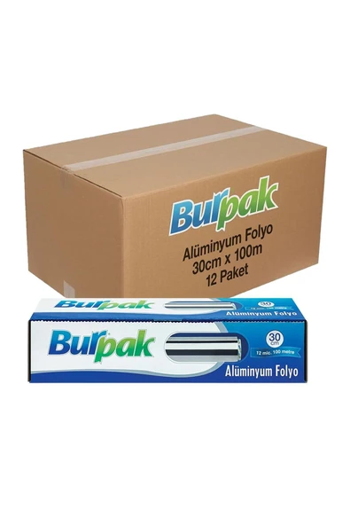 Alsepeteavm  Burpak Alüminyum Folyo 30cm X 100 M 12mic 12 Adet Koli