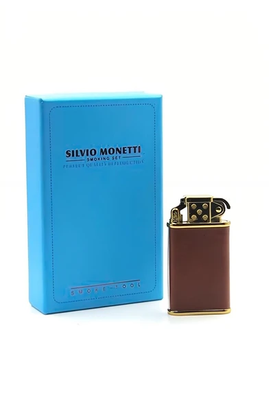Alsepeteavm Silvio Monetti Altın Kahverengi Gazlı Çakmak