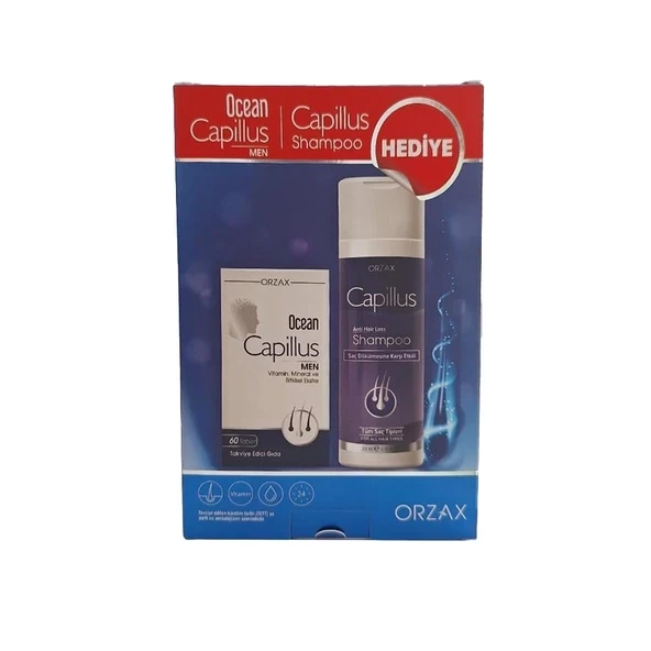Ocean Capillus Men 60 Tablet + Capillus Shampoo 200ml Hediye