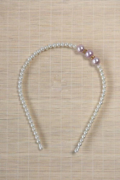 Kız Çocuk Renkli Boncuklu Taç Lila 10 Adet ürün görseli