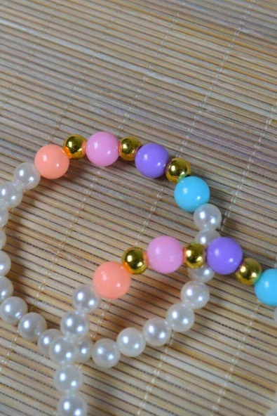 İnci Çocuk Bileklik Çok Renkli 10 Adet - Resim 4