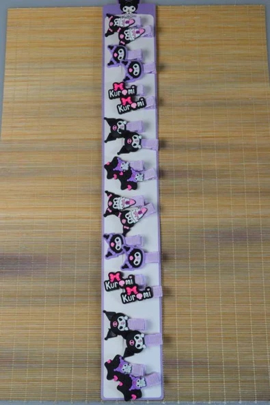 Desenli Çıtçıtlı Çocuk Tokası Siyah - Resim 4