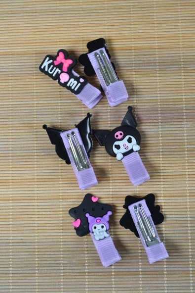 Desenli Çıtçıtlı Çocuk Tokası Siyah - Resim 3