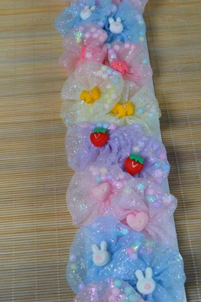 Figürlü Tül Çıtçıtlı Çocuk Tokası - Resim 3