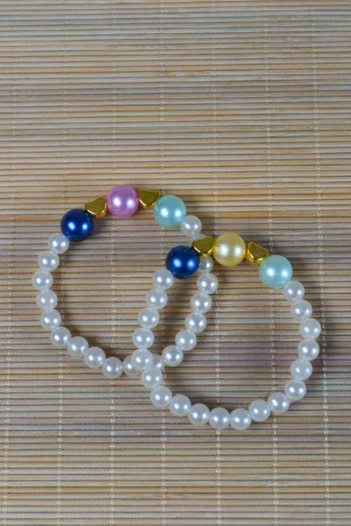 İnci Çocuk Bileklik Mavi 10 Adet ürün görseli 1