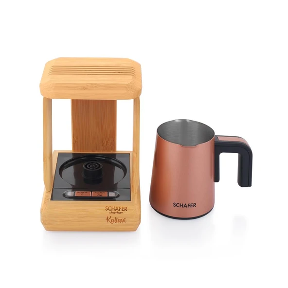 Schafer Kallavi Bambum Türk Kahve Makinesi-Rosegold - 4