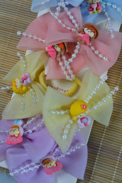 Bebek Figürlü Lastikli Çocuk Tokası - Resim 4