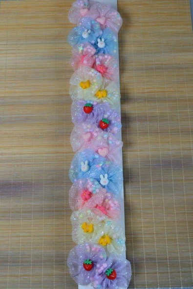 Figürlü Tül Çıtçıtlı Çocuk Tokası - Resim 4